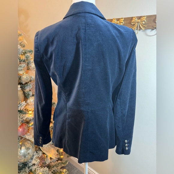 WHBM Navy Double Breasted Blazer Jacket Women’s Size 6 - Picture 5 of 7